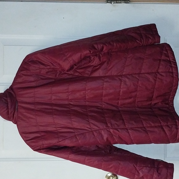 Columbia Omni-Heat Maroon Puffer Jacket Woman's Medium Full Zip - Picture 2 of 8